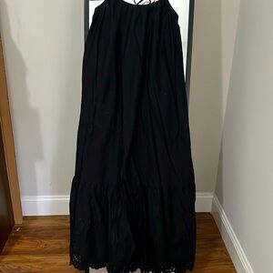 H&M small black linen blend dress